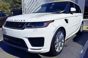 White Range Rover at Relentless Collision Raleigh