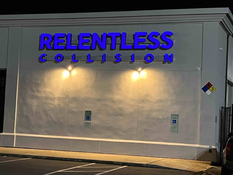 Relentless Collision Night view Raleigh